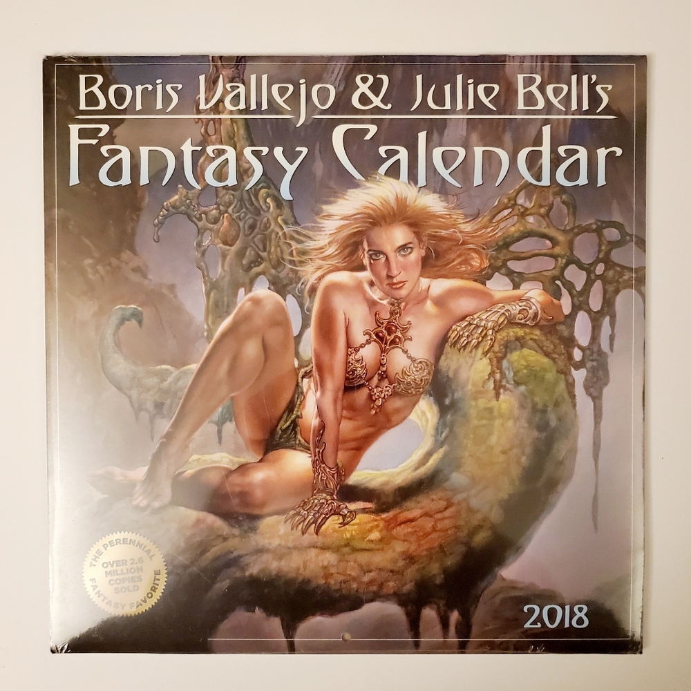Boris Vallejo & Julie Bell's Fantasy Wall Calendar 2018 Workman Publishing